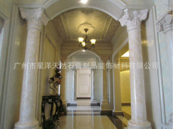 有橫梁的天花板該如何安裝石膏線條？